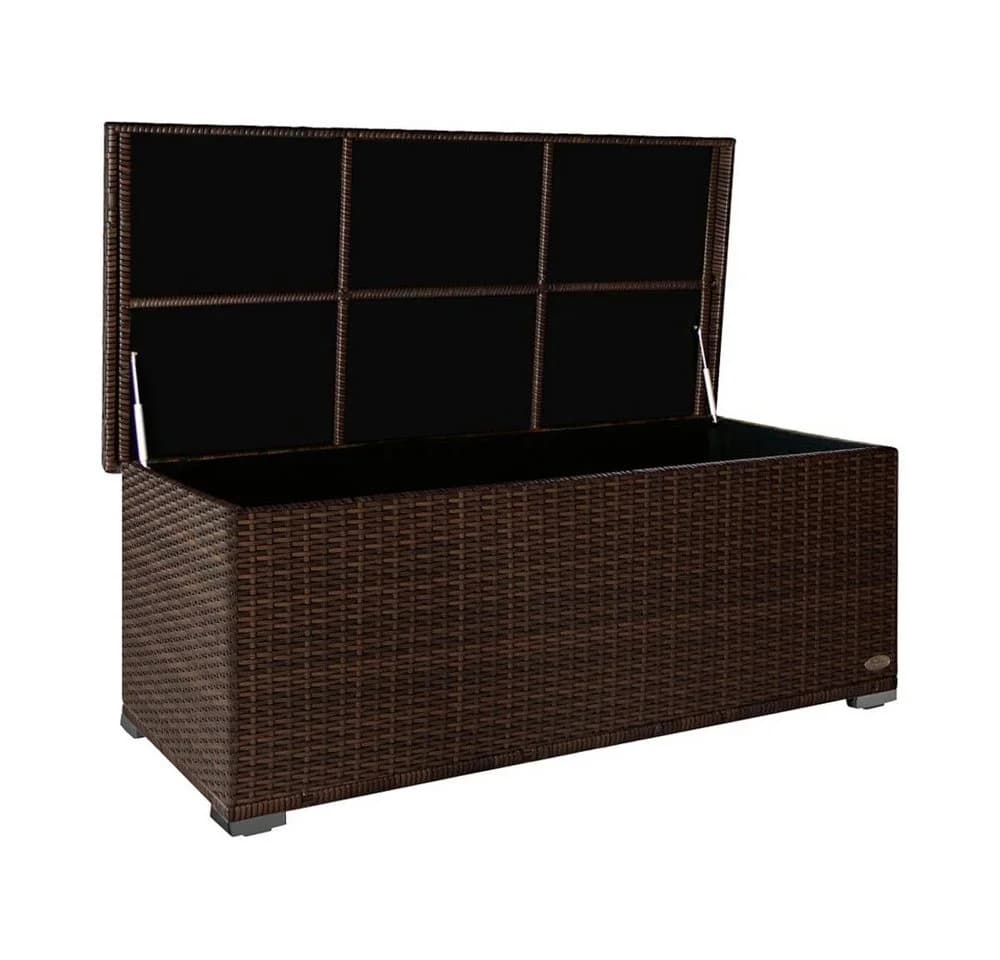 RS Trade Auflagenbox Sienna Braun Poly-Rattan Aluminium - Bild 2