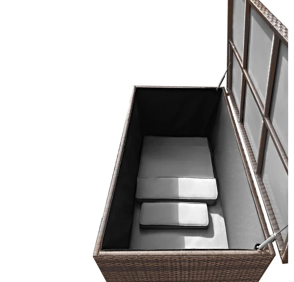 RS Trade Auflagenbox Sienna Braun Poly-Rattan Aluminium - Bild 4