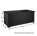RS Trade Auflagenbox Sienna Schwarz Poly Rattan Aluminium Bild 5