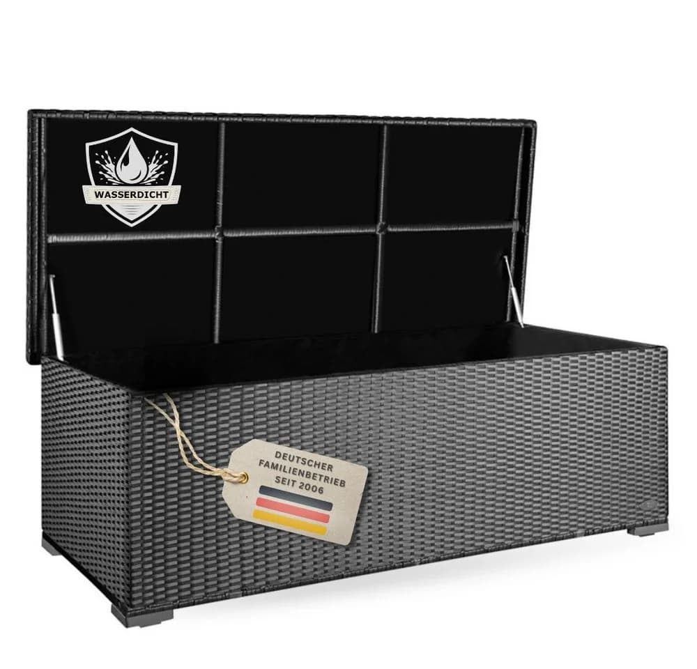 RS Trade Auflagenbox Sienna Silber/Grau Poly Rattan - Bild 2