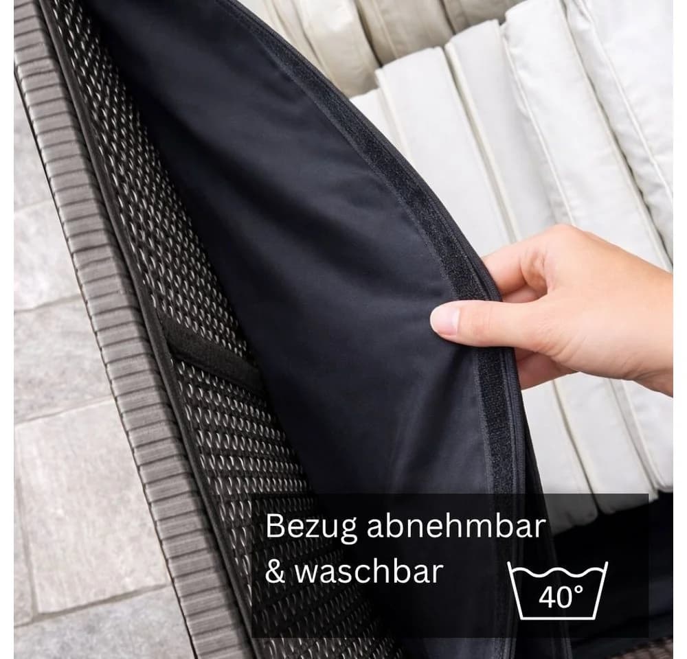 RS Trade Auflagenbox Sienna Silber/Grau Poly Rattan - Bild 4