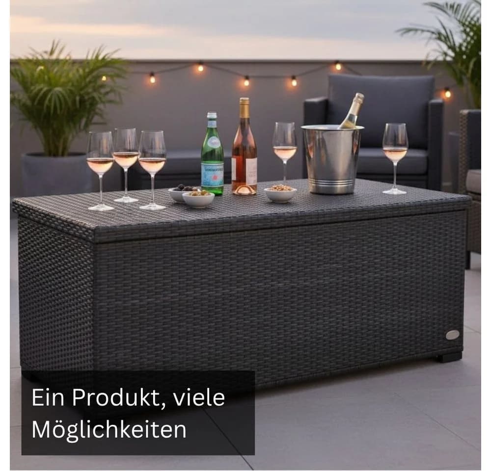 RS Trade Auflagenbox Sienna Silber/Grau Poly Rattan - Bild 5