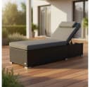 RS Trade Sonnenliege Verona High Poly Rattan Bild 1