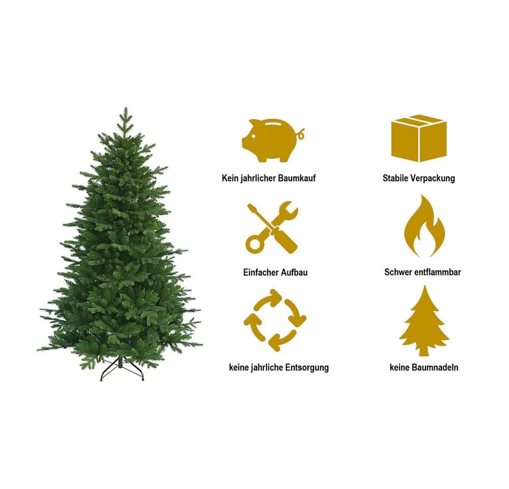 RS Trade Künstlicher Weihnachtsbaum „Forest Dream“ PE/PVC Grün - Bild 3