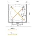 RS Trade Ampelschirm 3x4m Grau Aluminium UV-Schutz Bild 1