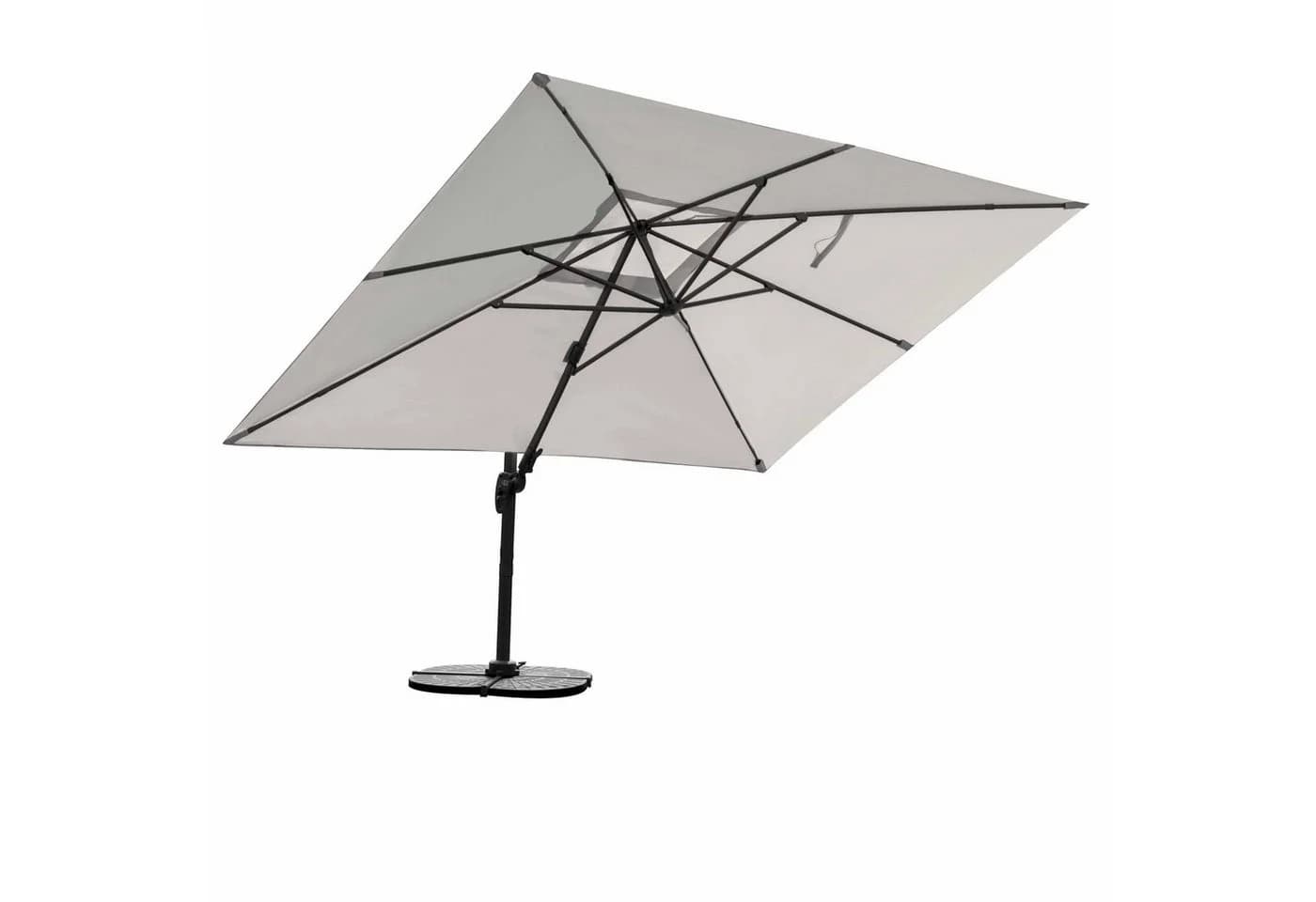 RS Trade Ampelschirm 3x4m Grau Aluminium UV-Schutz - Bild 2