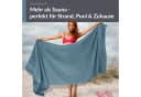 Lashuma Saunatuch XXL Frottee 100% Baumwolle Blau Bild 3