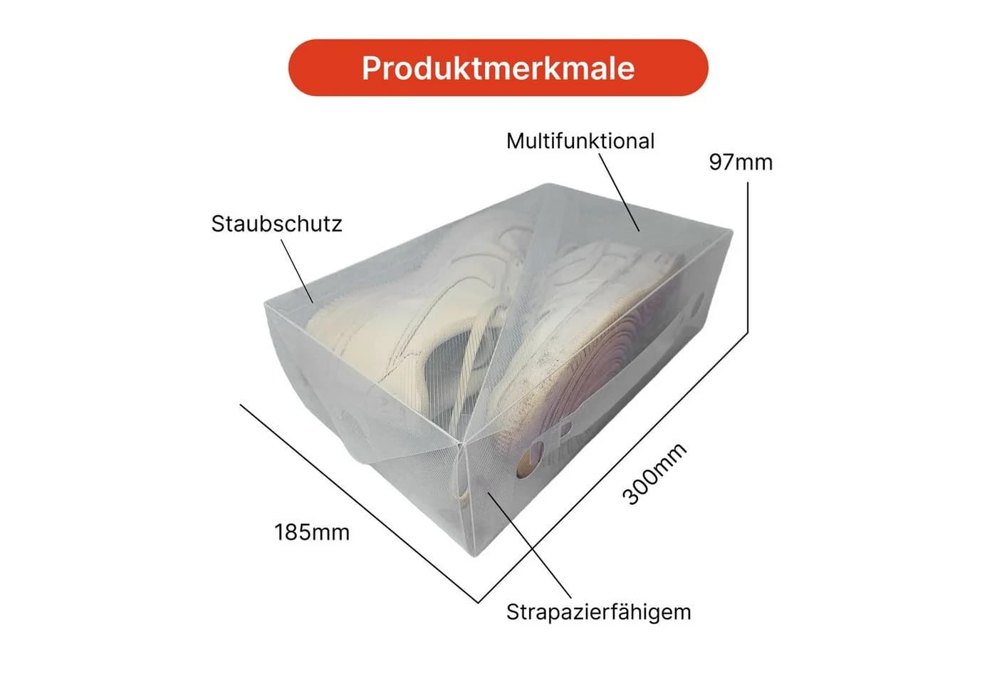 Dynasun Schuhbox PP368TC Transparent Stapelbar - Bild 4