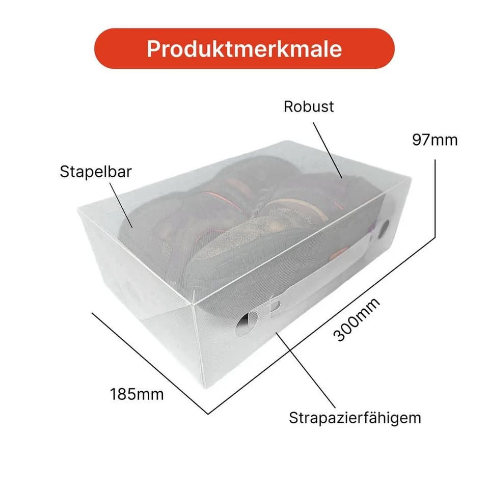 Dynasun Schuhaufbewahrungsbox PP368T Transparent Stapelbar - Bild 4