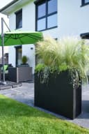 VIVANNO Pflanzkübel ELEMENTO Anthrazit Matt Fiberglas Bild 1