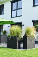 VIVANNO Pflanzkübel ELEMENTO Anthrazit Matt Fiberglas Bild 3