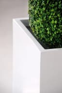 VIVANNO Pflanzkübel Fiberglas BLOCK Würfel Weiß Matt Bild 4