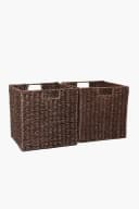 VIVANNO Regalkorb Seegras Rechteckig Braun Set 2 St Bild 4