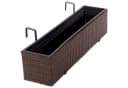 VIVANNO Balkonkasten Polyrattan Bicolor Braun Bild 2