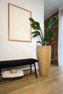 Exklusiver Pflanzkübel aus Fiberglas, Beige, 37x80cm Bild 5