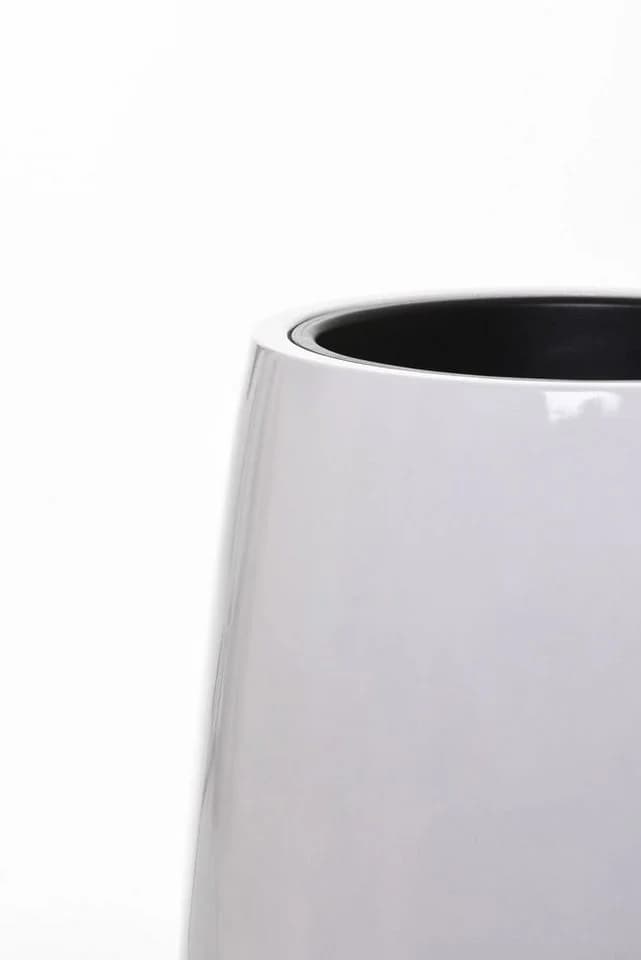 VIVANNO Bodenvase MAGNUM Rund Weiß Hochglanz Fiberglas - Bild 3