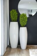 VIVANNO Bodenvase MAGNUM Rund Weiß Hochglanz Fiberglas Bild 5