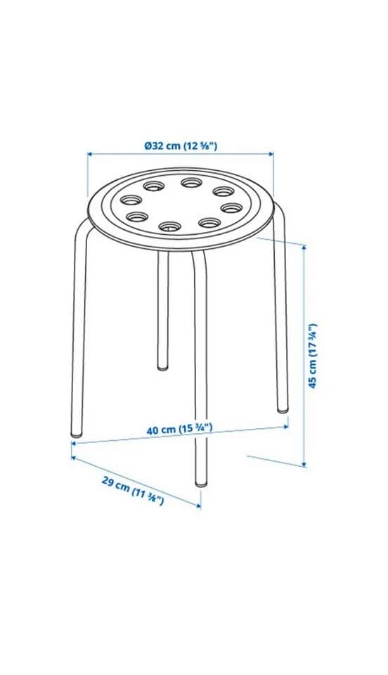 IKEA MARIUS Hocker Stapeltisch 45 cm - Bild 4