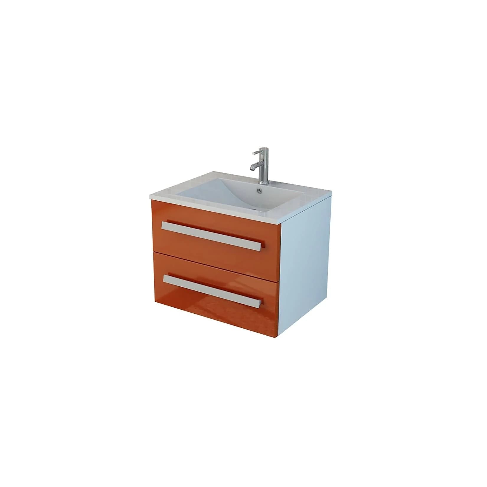 Jet-Line Badset Arosa Waschtisch 60 cm Dark Orange Hochglanz
