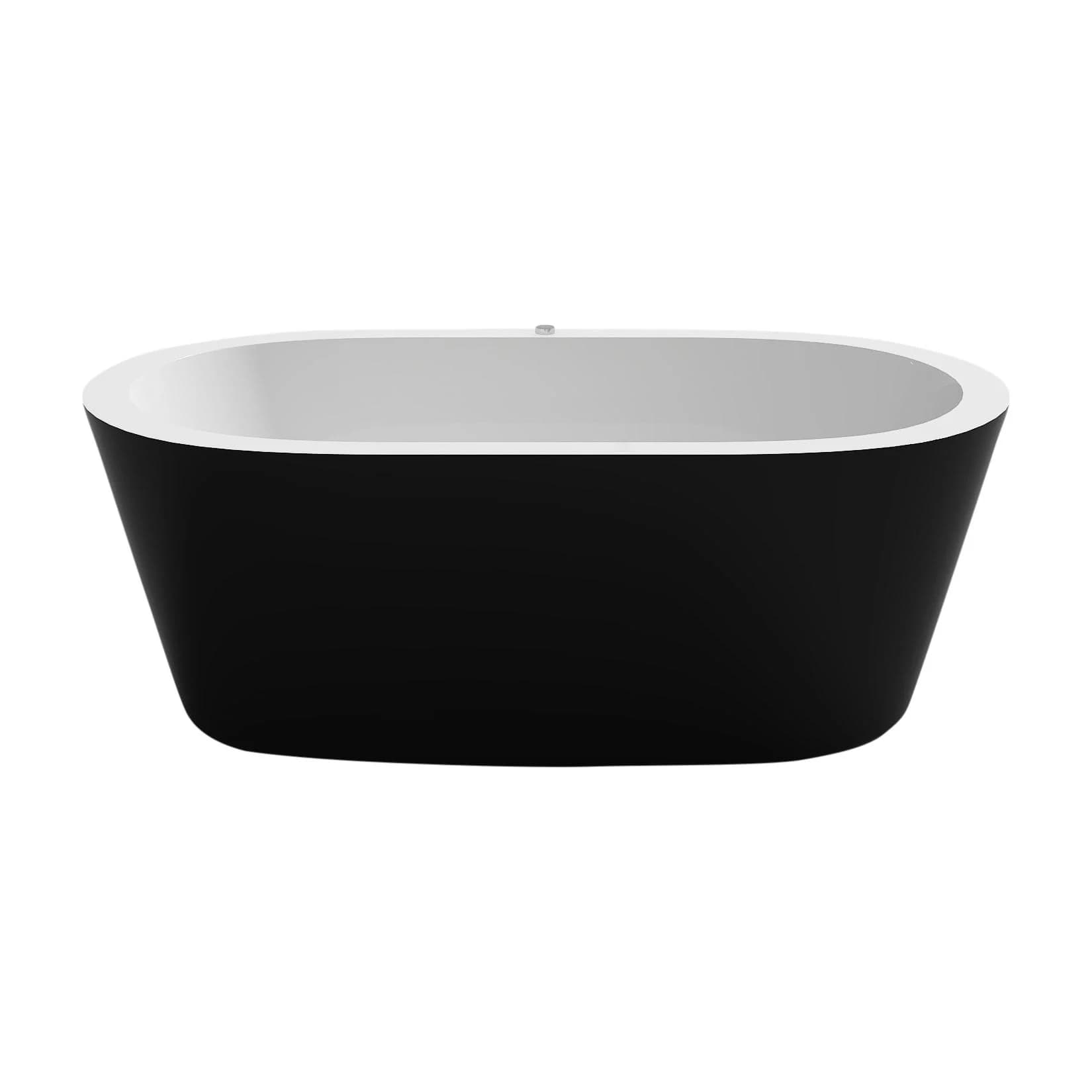 Badewanne MAGGIORE Schwarz 170 x 80 cm