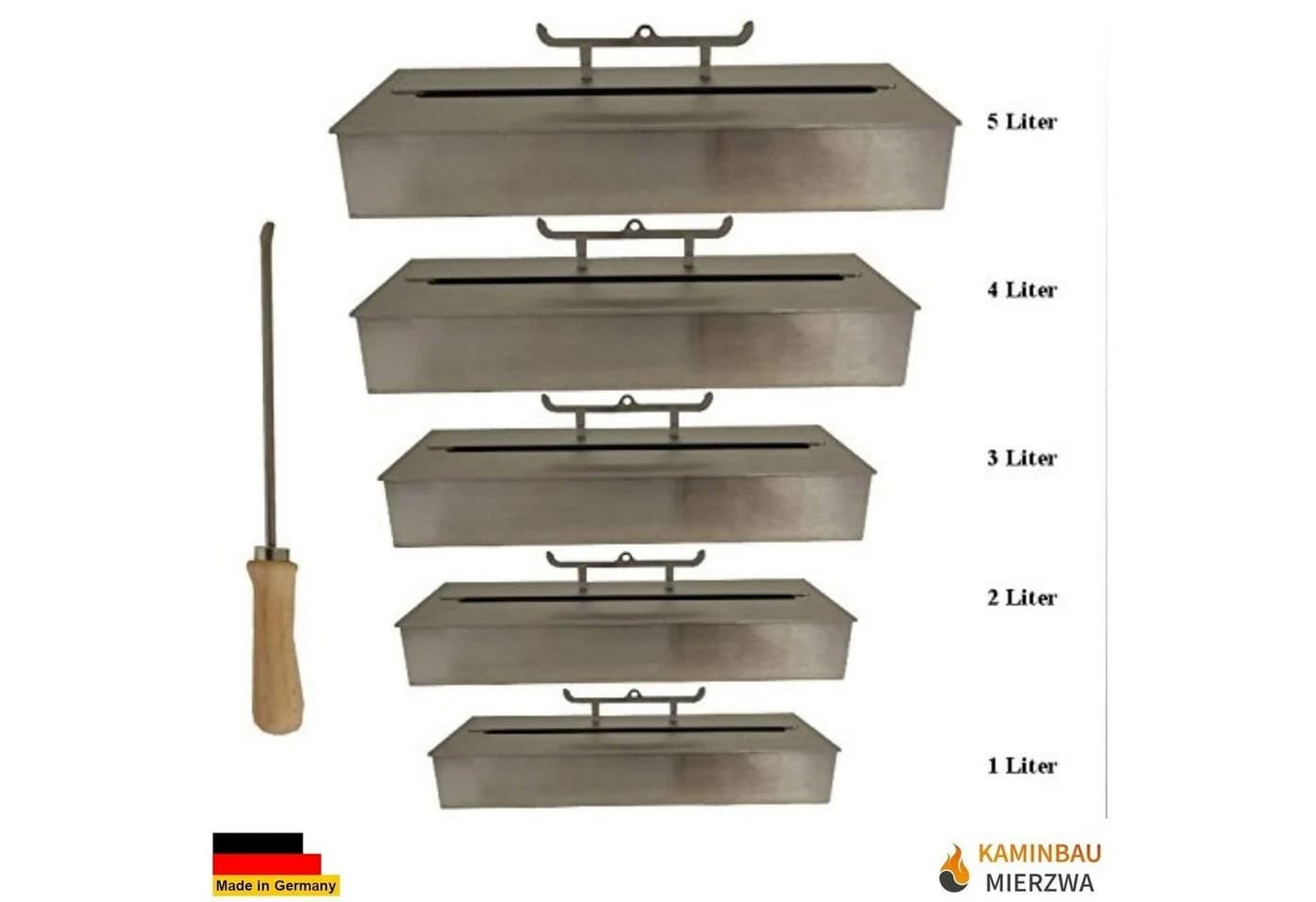 Kaminbau Mierzwa Bio-Ethanol-Brenner Edelstahl 1 Liter - Bild 4