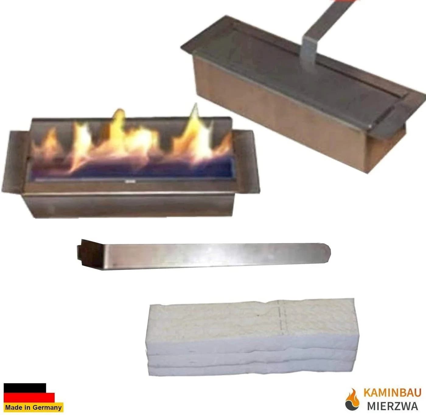 Kaminbau Mierzwa Bio-Ethanol Brenner Edelstahl