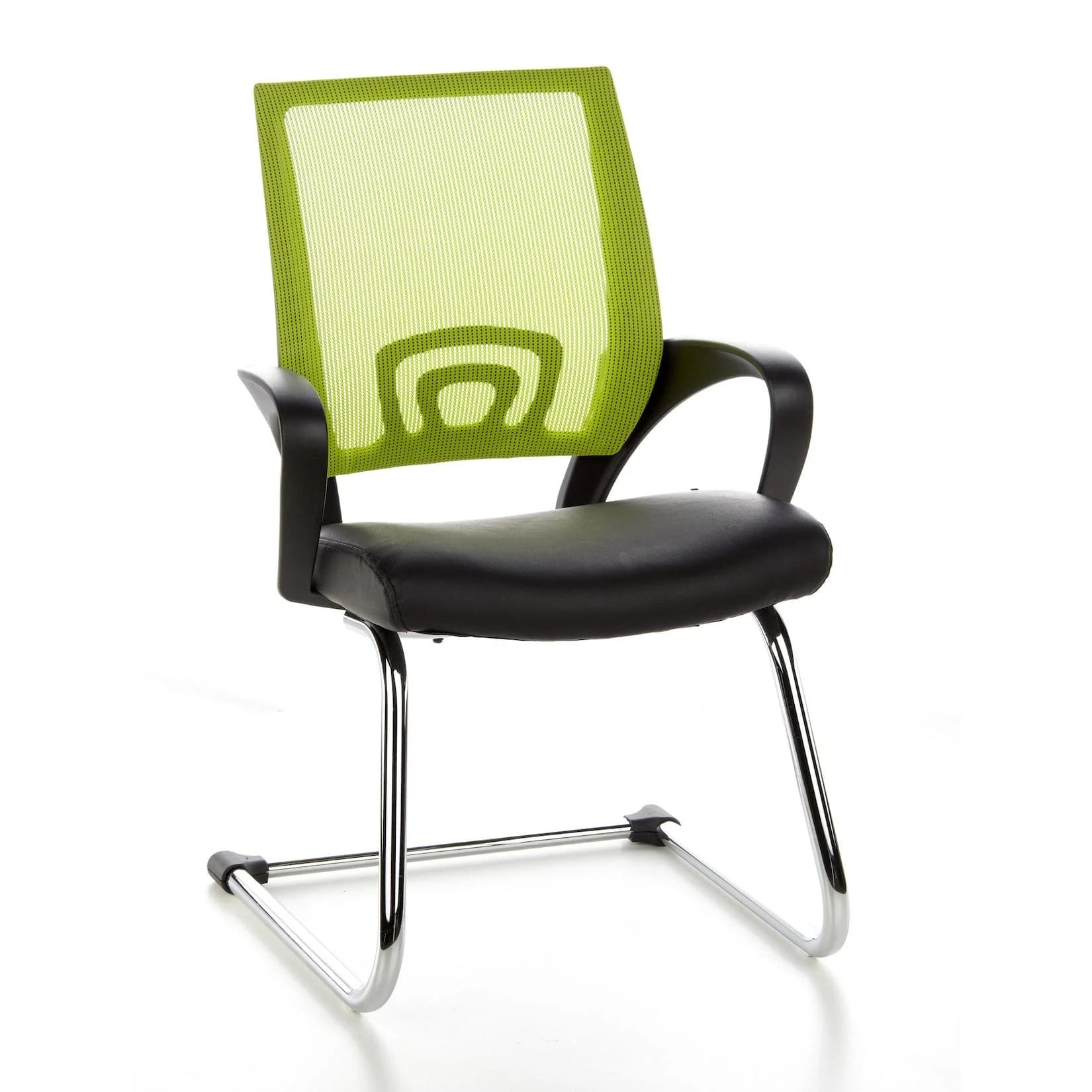 hjh OFFICE Freischwinger VISTO NET V Kunstleder/Netzstoff Grau