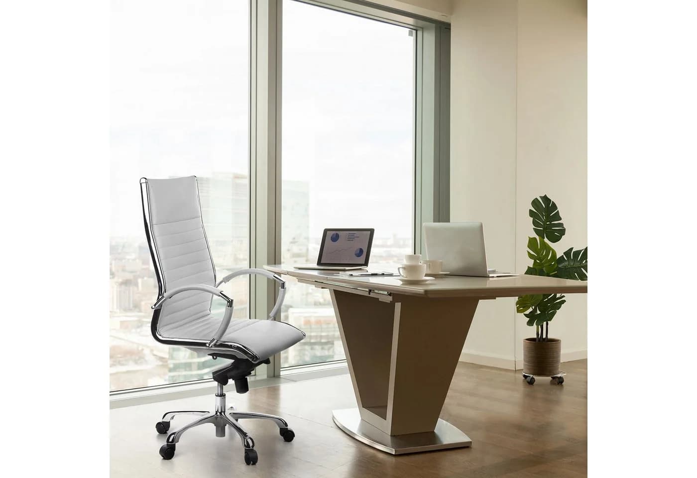 hjh OFFICE Chefsessel PARMA 20 Echtleder mit Armlehnen - Bild 5