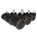 hjh OFFICE Stuhlrollen 5er Pack Hartboden 11mm 50mm Metall Kunststoff Bild 2