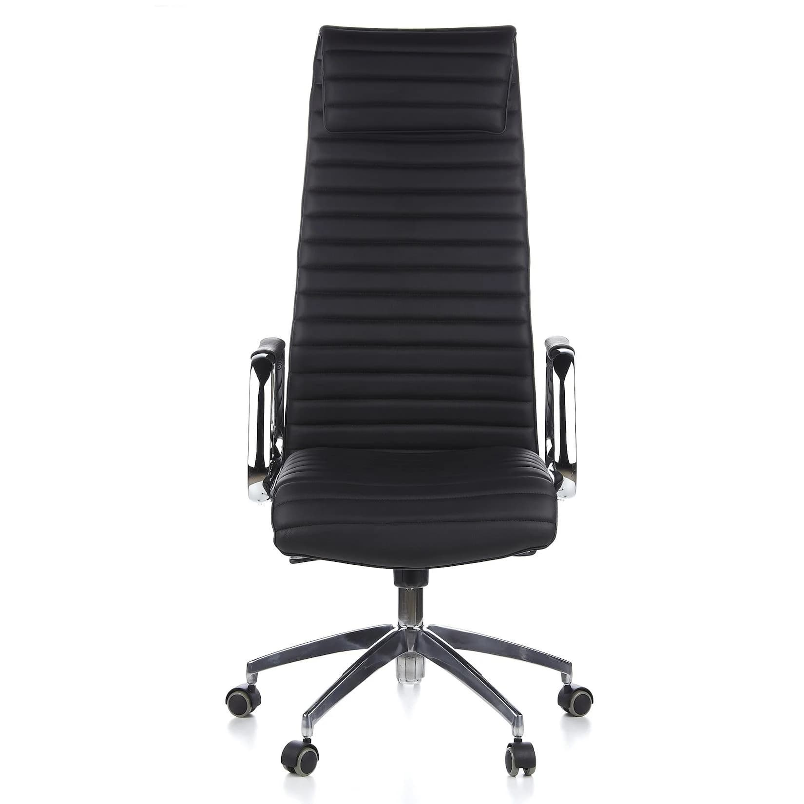 hjh OFFICE Chefsessel ASPERA 20 Leder Schwarz mit Synchronmechanik
