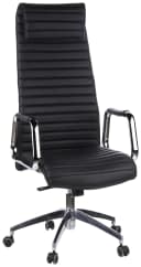 hjh OFFICE Chefsessel ASPERA 20 Leder Schwarz mit Synchronmechanik Bild 2