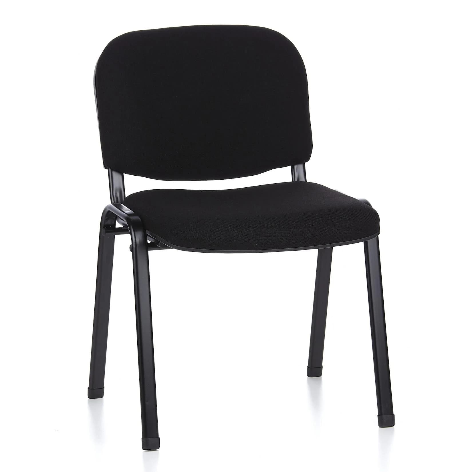hjh OFFICE Vierfußstuhl XT 600 SW Stoff Schwarz
