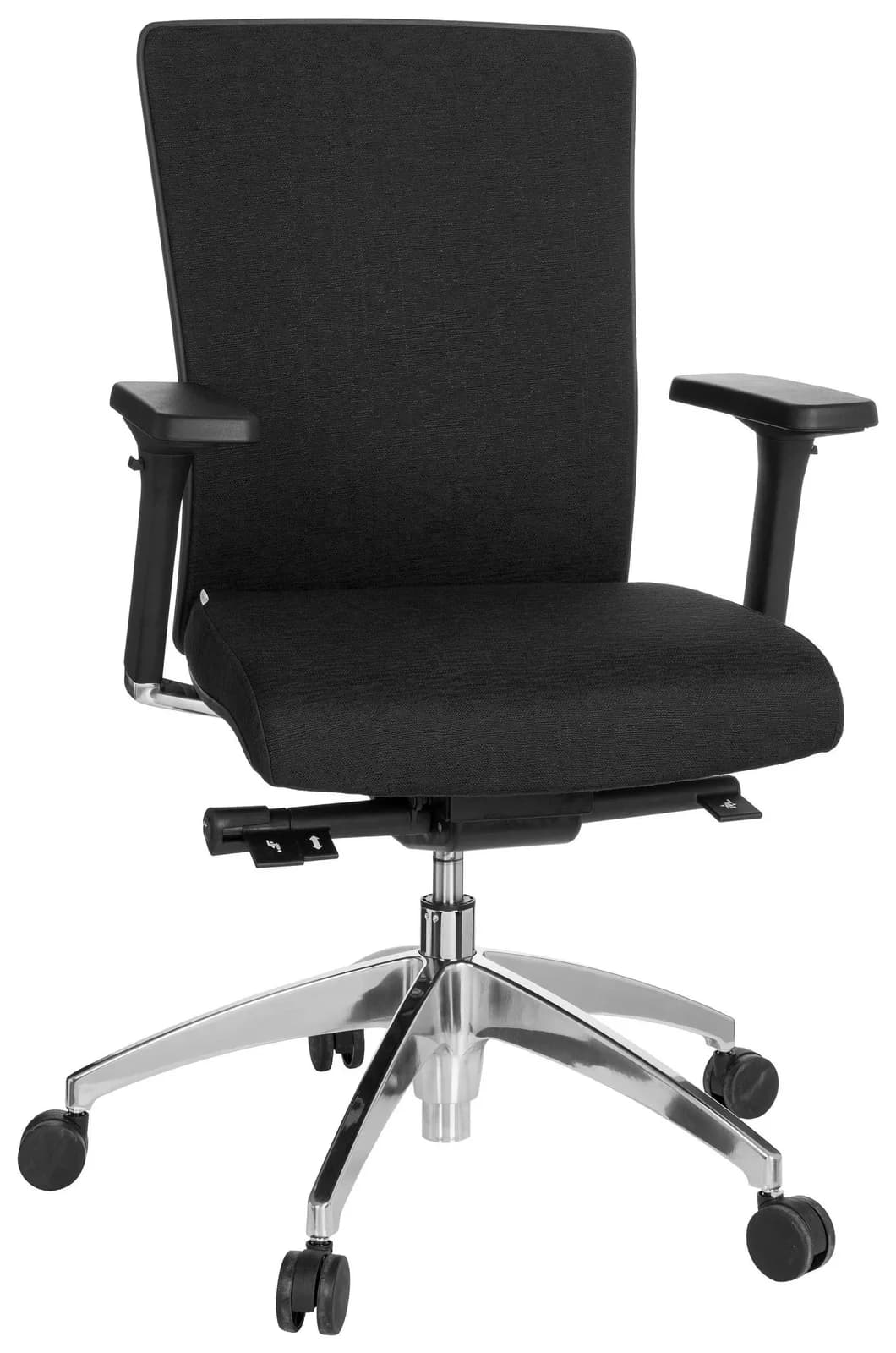 hjh OFFICE Profi Bürostuhl ASTRA BASE Stoff mit Armlehnen höhenverstellbar - Bild 2