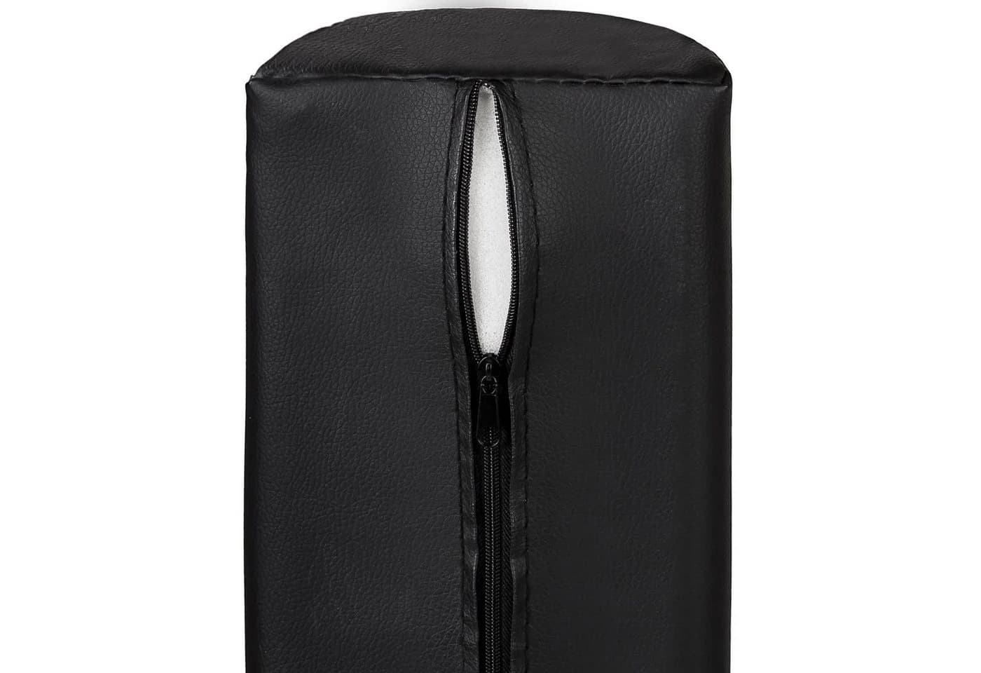 TECTAKE Nackenrolle Massage Lagerungsrolle Schwarz Kunstleder