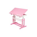 tectake Kinderschreibtisch Rosa Höhenverstellbar mit neigbarer Tischplatte Bild 1