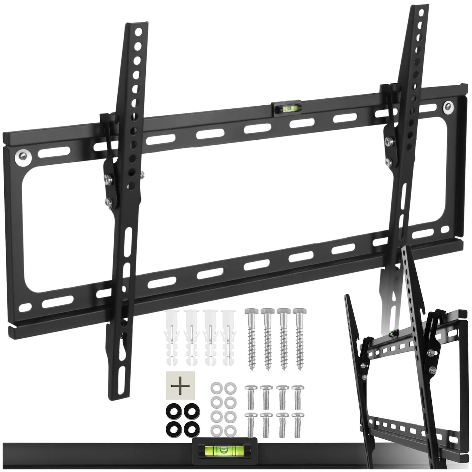tectake® TV Wandhalterung für 32 - 100 Zoll (81 - 254 cm) Neigbar und Stufenlos Breitenverstellbar