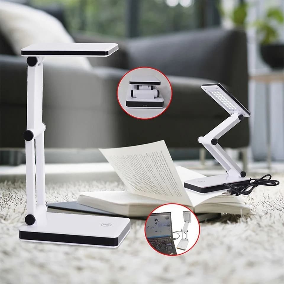 EAXUS LED Schreibtischlampe USB Dimmbar Weiß - Bild 5