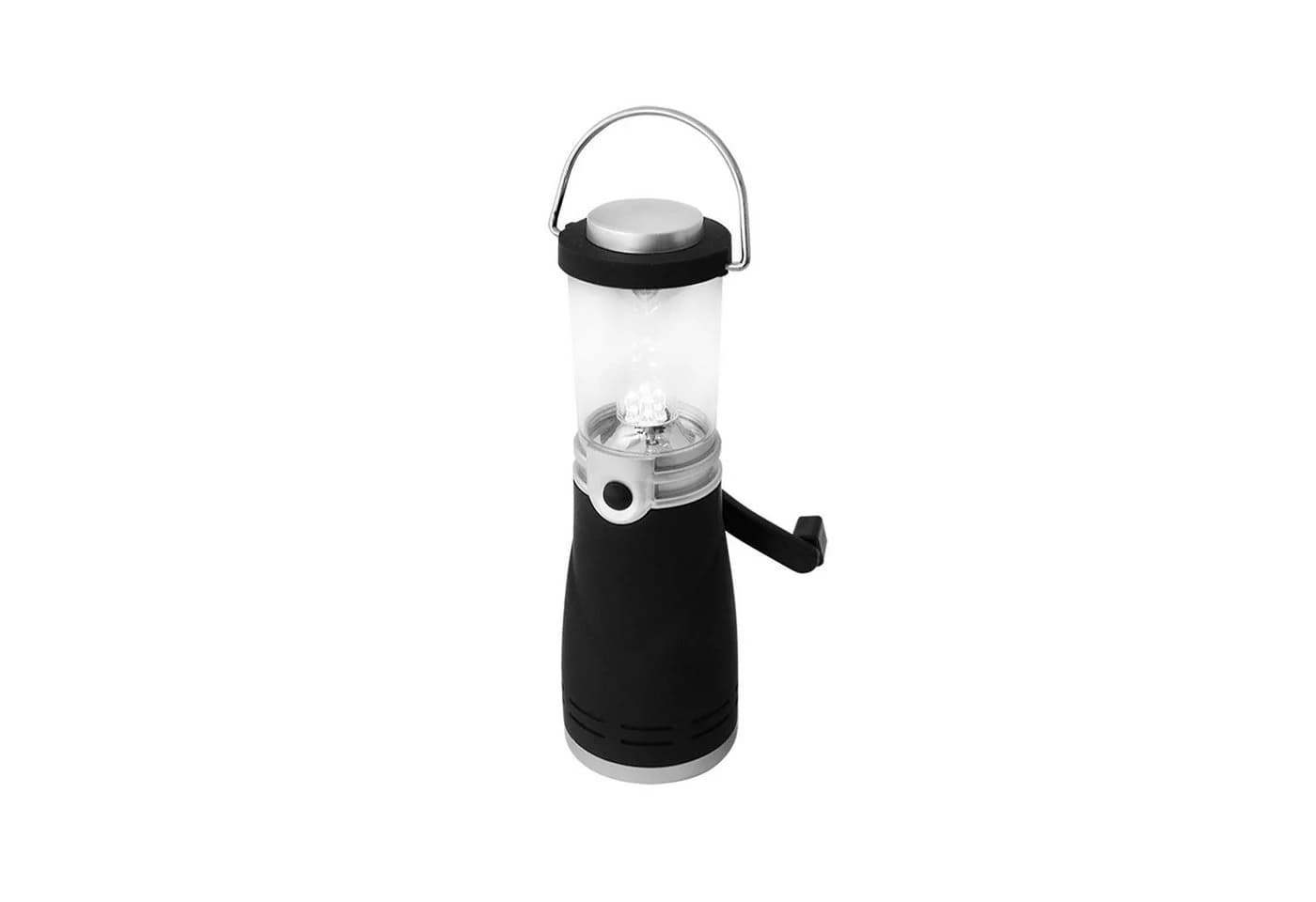 EAXUS LED Laterne Dynamo Camping Lampe Schwarz mit Kurbel - Bild 2