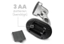 EAXUS LED Schreibtischlampe Kabellos Batteriebetrieben Schwenkbar Silber Schwarz Bild 4