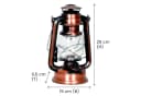 EAXUS LED Laterne Kupfer Retro Sturmlaterne Dimmbar Bild 5