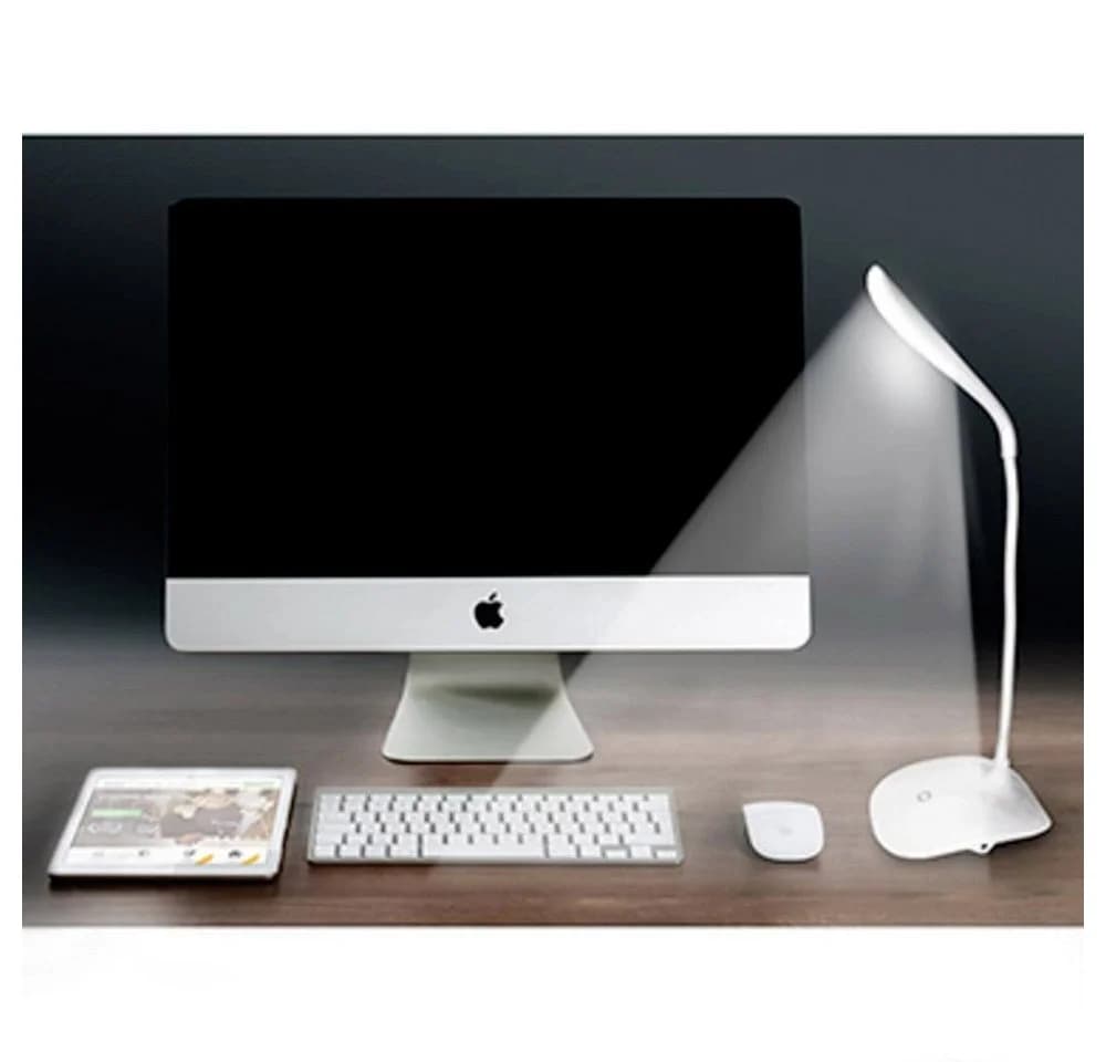 EAXUS LED Schreibtischlampe Weiß Dimmbar USB/Batterie - Bild 3