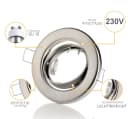 Sweet LED Deckenspot 10er Set GU10 Einbaustrahler rund chrom-gebürstet Bild 3