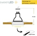 Sweet LED Deckenspot 10er Set GU10 Einbaustrahler rund chrom-gebürstet Bild 5