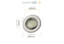 Sweet LED 12er Set Einbaustrahler rund schwenkbar chrom kaltweiß Bild 1