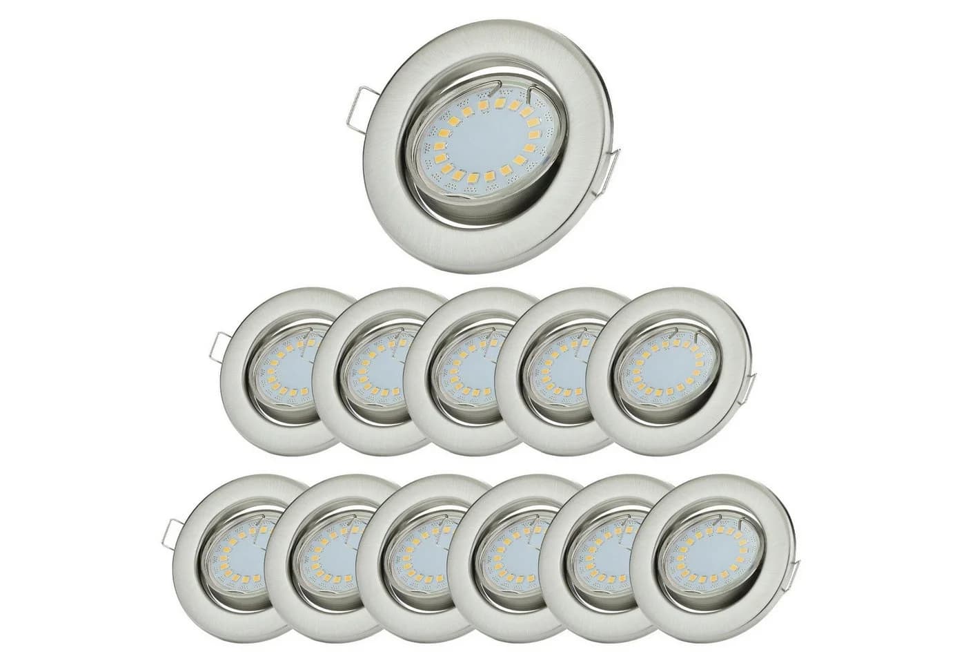 Sweet LED 12er Set Einbaustrahler rund schwenkbar chrom kaltweiß - Bild 2