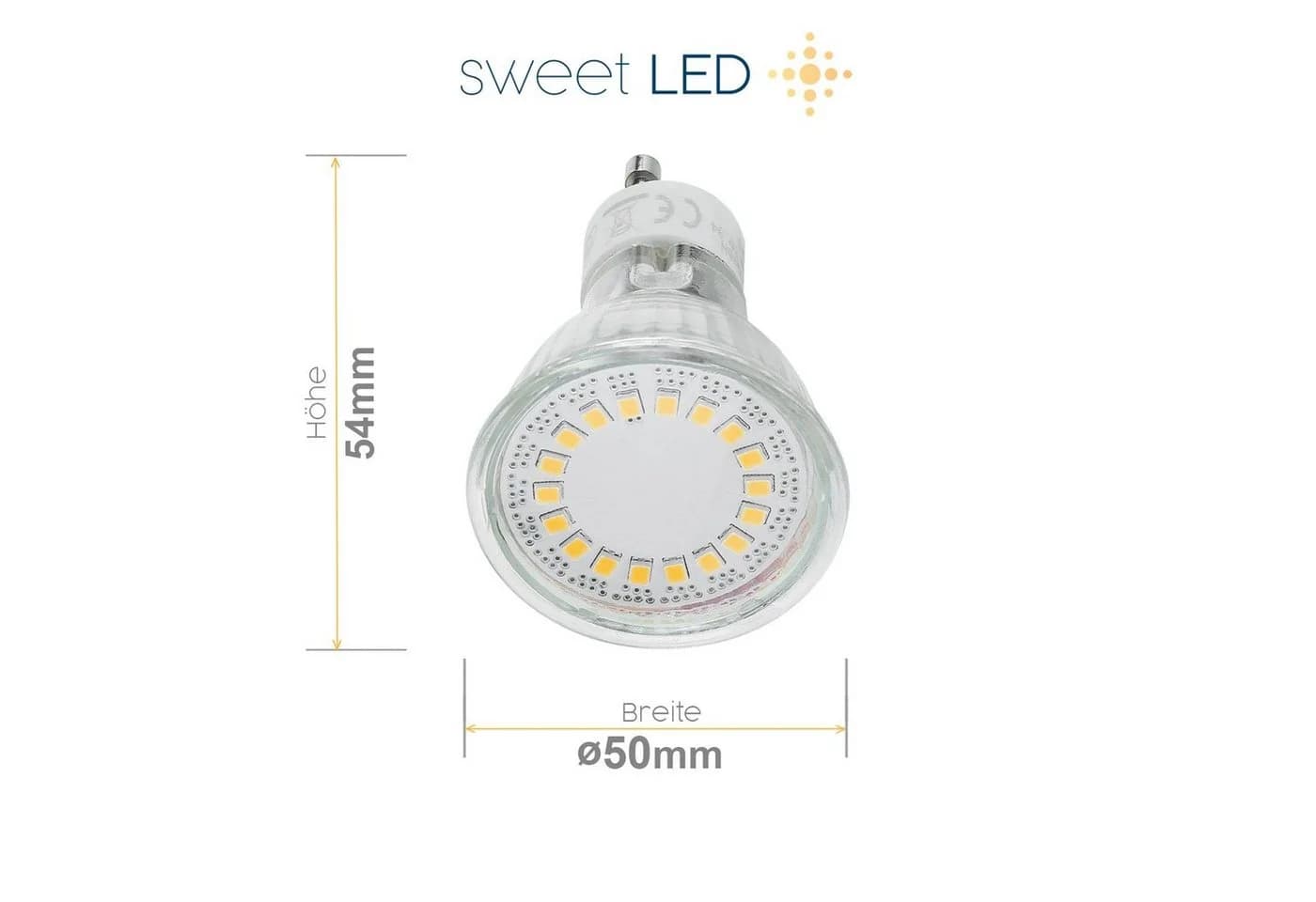 Sweet LED 12er Set Einbaustrahler rund schwenkbar chrom kaltweiß - Bild 3