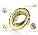 Sweet LED Deckenspot 10er Set GU10 schwenkbar Einbaustrahler Gold Bild 3