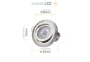 Sweet LED Einbaustrahler 6er Set 5W Chrom 3-Stufen dimmbar Bild 3
