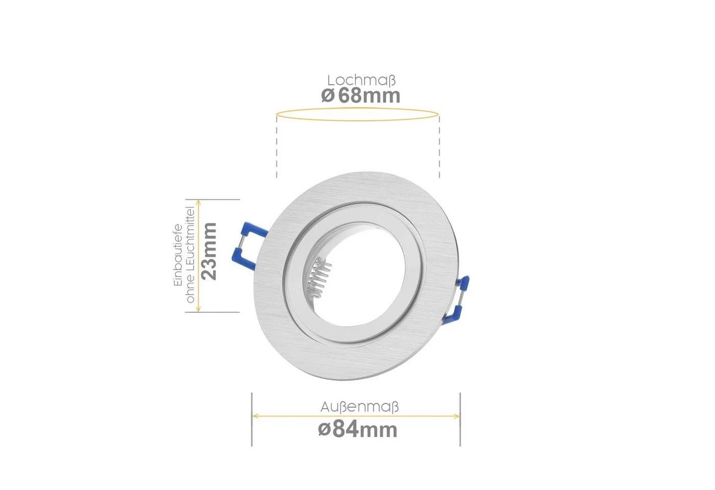 Sweet LED Deckenspot 4er Set Aluminium Silber GU10 IP44