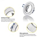 Sweet LED Deckenspot 4er Set Aluminium Silber GU10 IP44 Bild 3